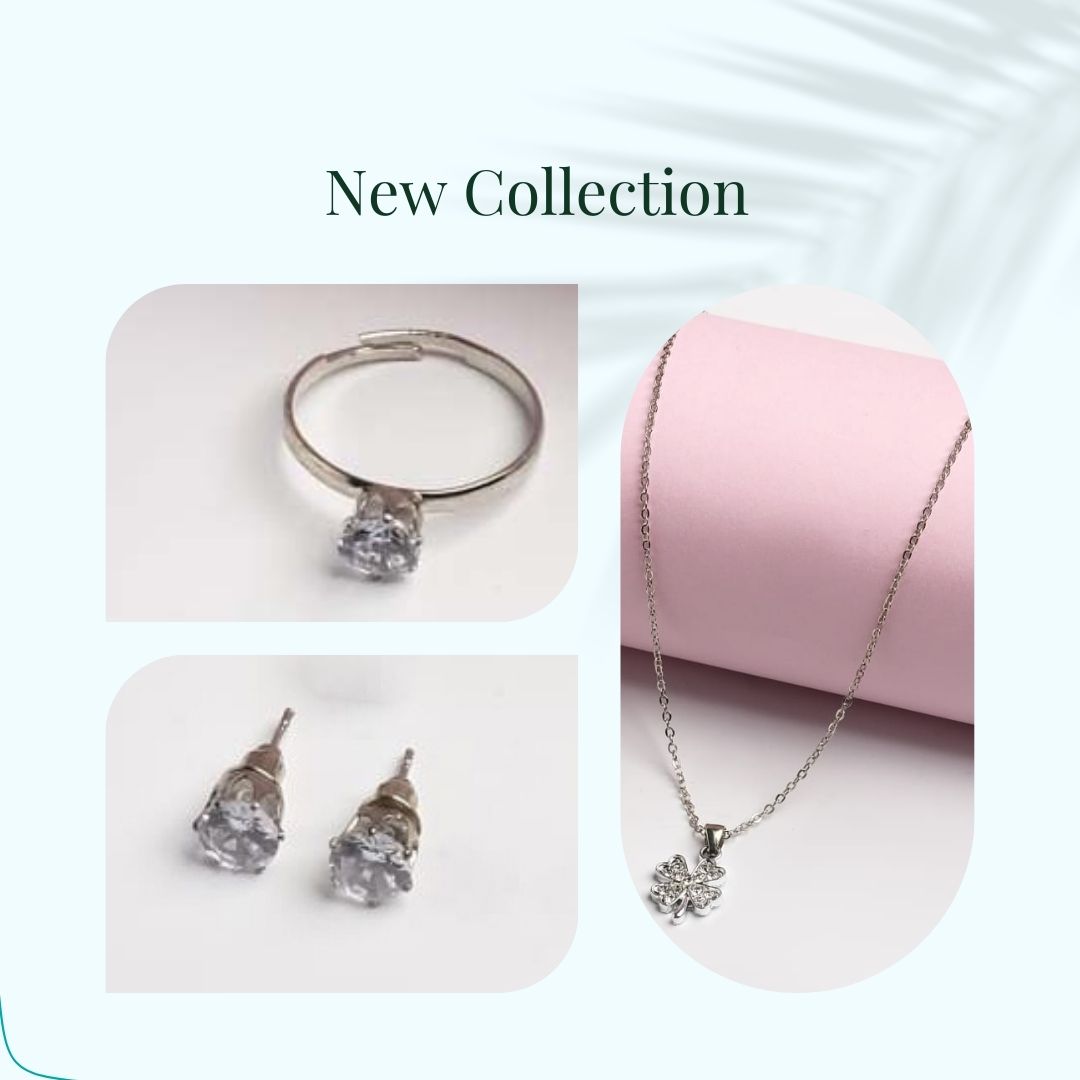 Sophisticated Sparkle - 6PCS Silver Jewelry Masterpiece