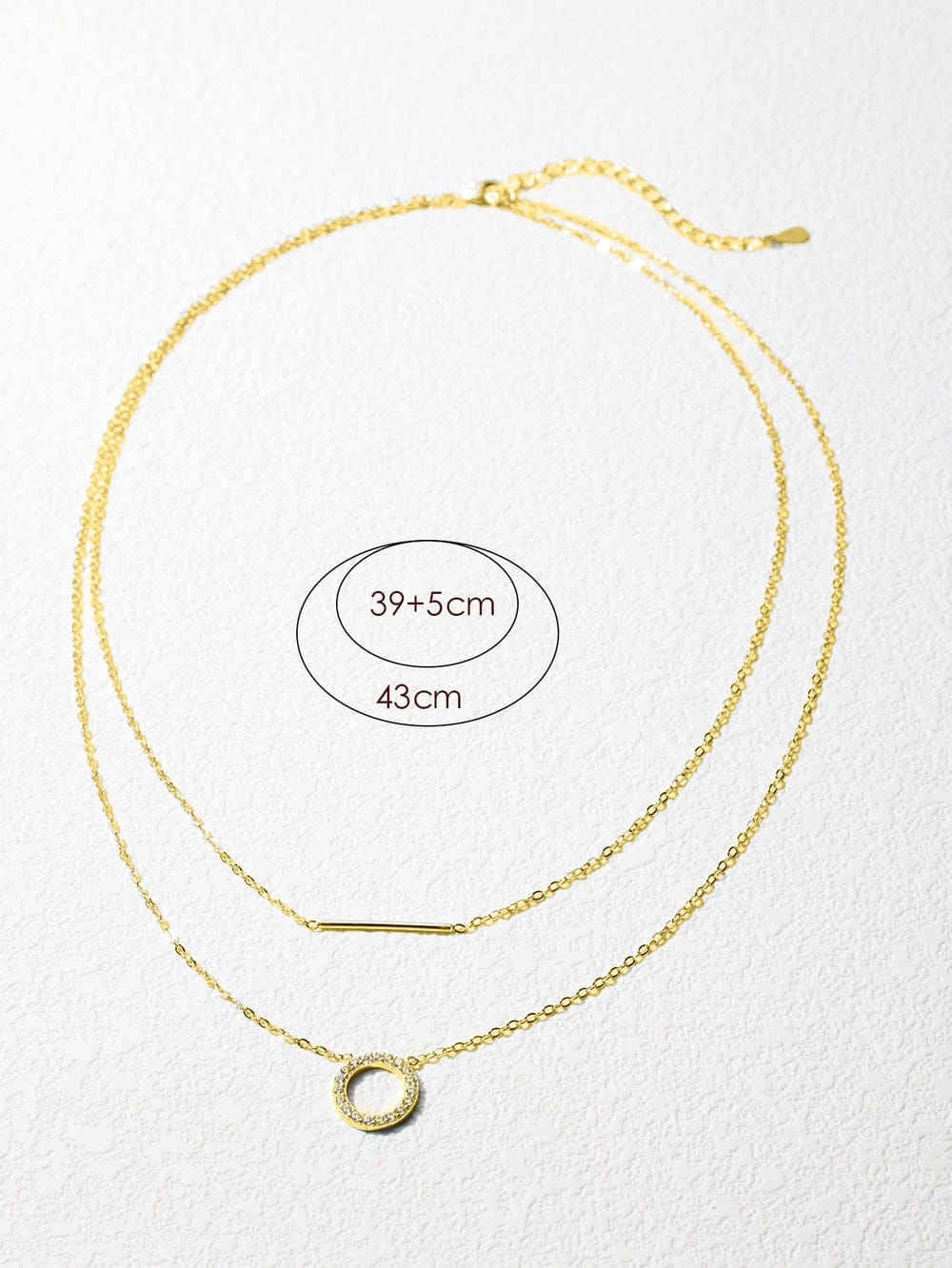 LAYERED 18K GOLD CHAIN PENDANT NECKLACE